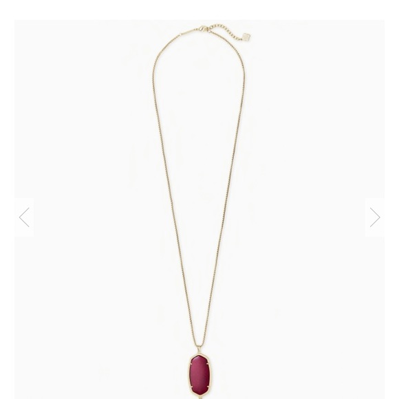 Kendra Scott Rayne Lonng Pendant Necklace Maroon - Picture 2 of 5